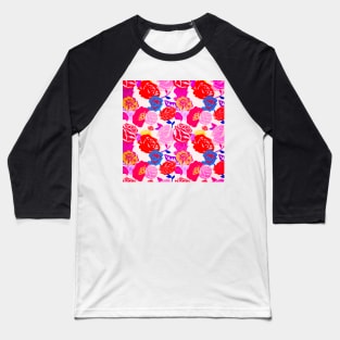 Rose pattern Baseball T-Shirt